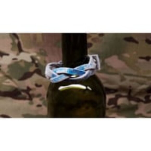 Colorful braided marbled cowhide bracelet - Picture 1 of 4